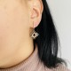 Сережки "Конюшина" в червоному золоті (емаль) Св2068