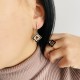 Сережки "Конюшина" в червоному золоті (емаль) Св2068