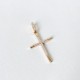 Золотий хрестик з білими фіанітами Кр062
