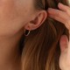 Сережки "Кільця" в червоному золоті (1.1 см) СБ675