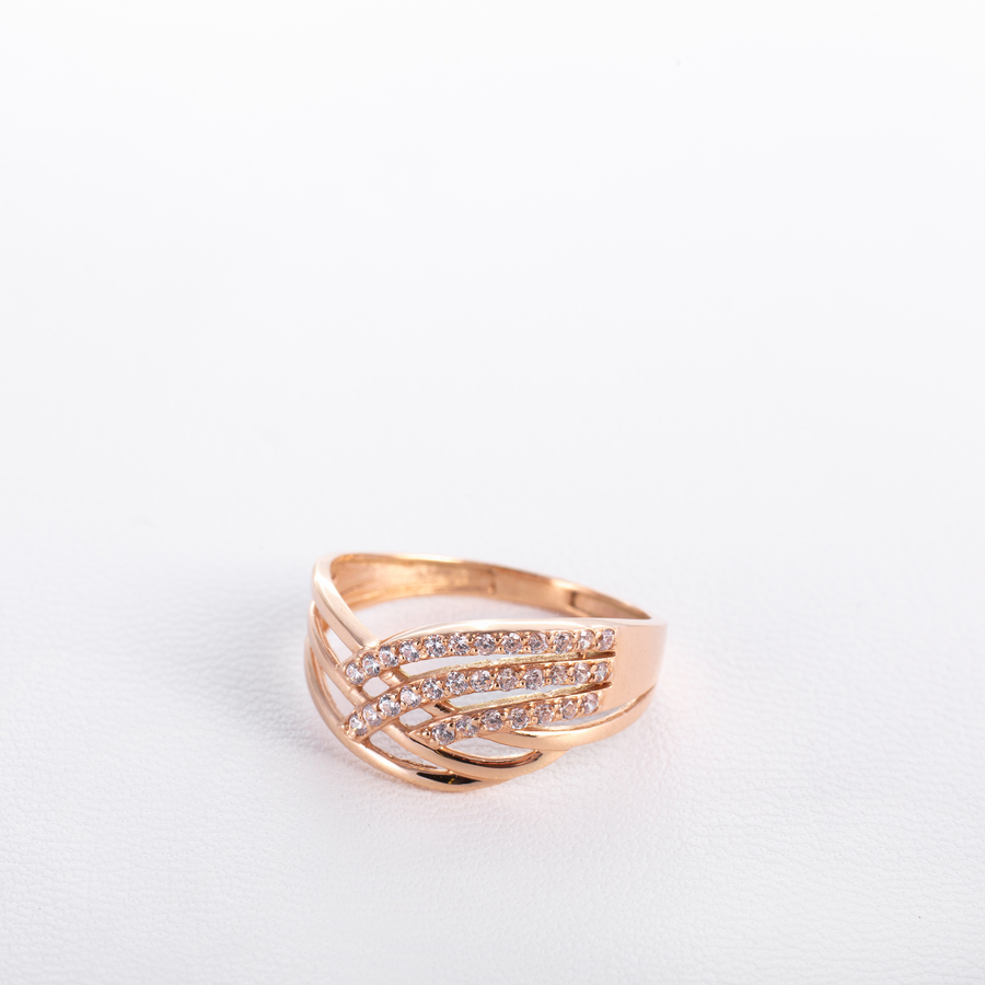  Золотое кольцо с фианитами K1880