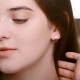 Золотые серьги с фианитом С515