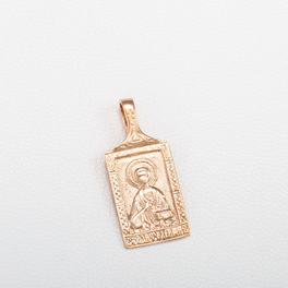 Золотая подвеска-иконка Святого Пантелеймона. П499 