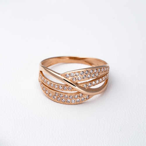Женское золотое кольцо с фианитами К1728