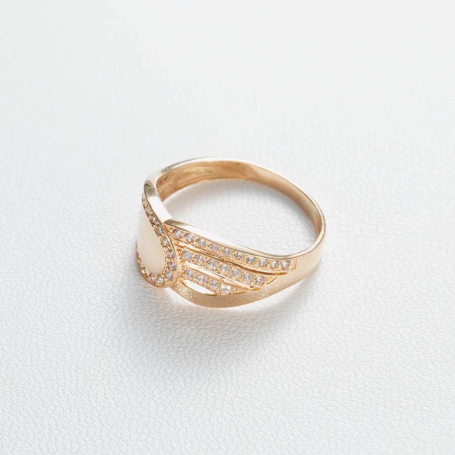 Кольцо женское золотое с фианитами К1734