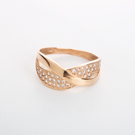 Золотое кольцо с фианитами. K1727