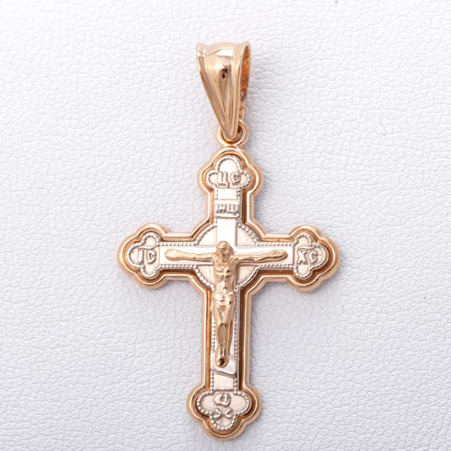 Золотой православный крестик 03100