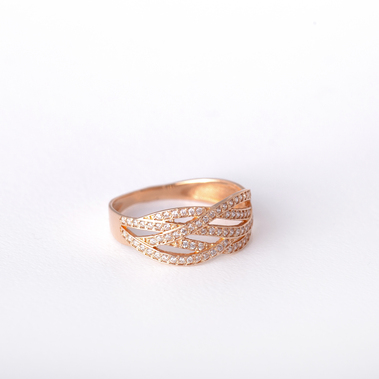 Ажурное золотое кольцо К1697