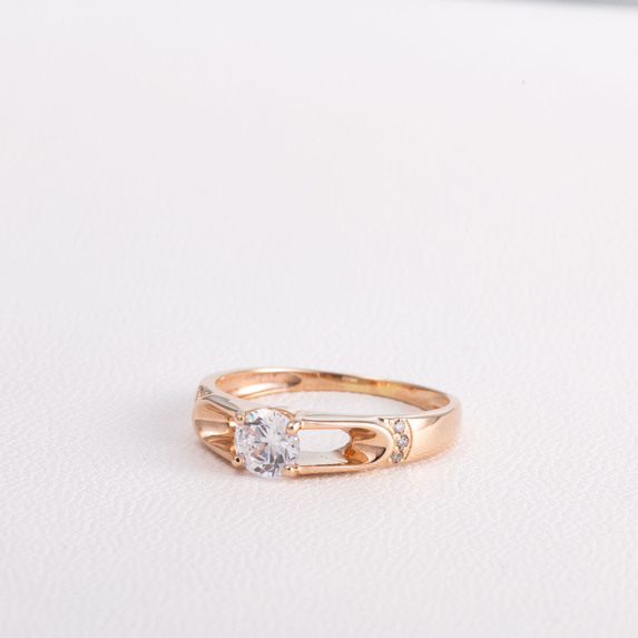 Золотое помолвочное кольцо с фианитом К1868