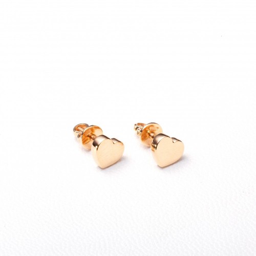 Золотые серьги-пусеты Сердечко С20633