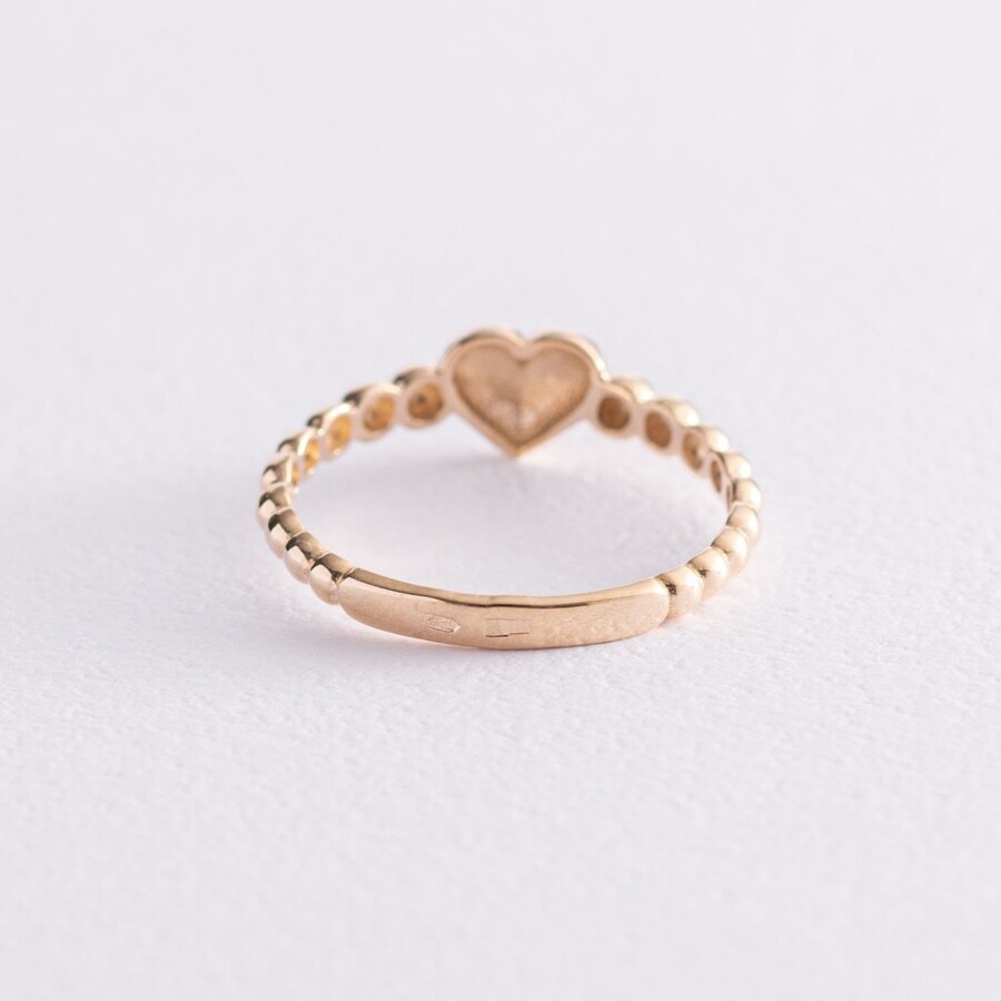 Золотое кольцо "Сердце" к06877