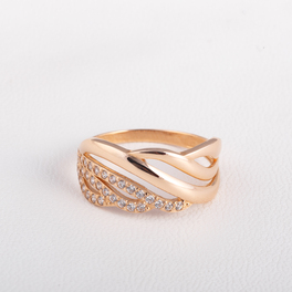 Золотое кольцо с фианитами K1824