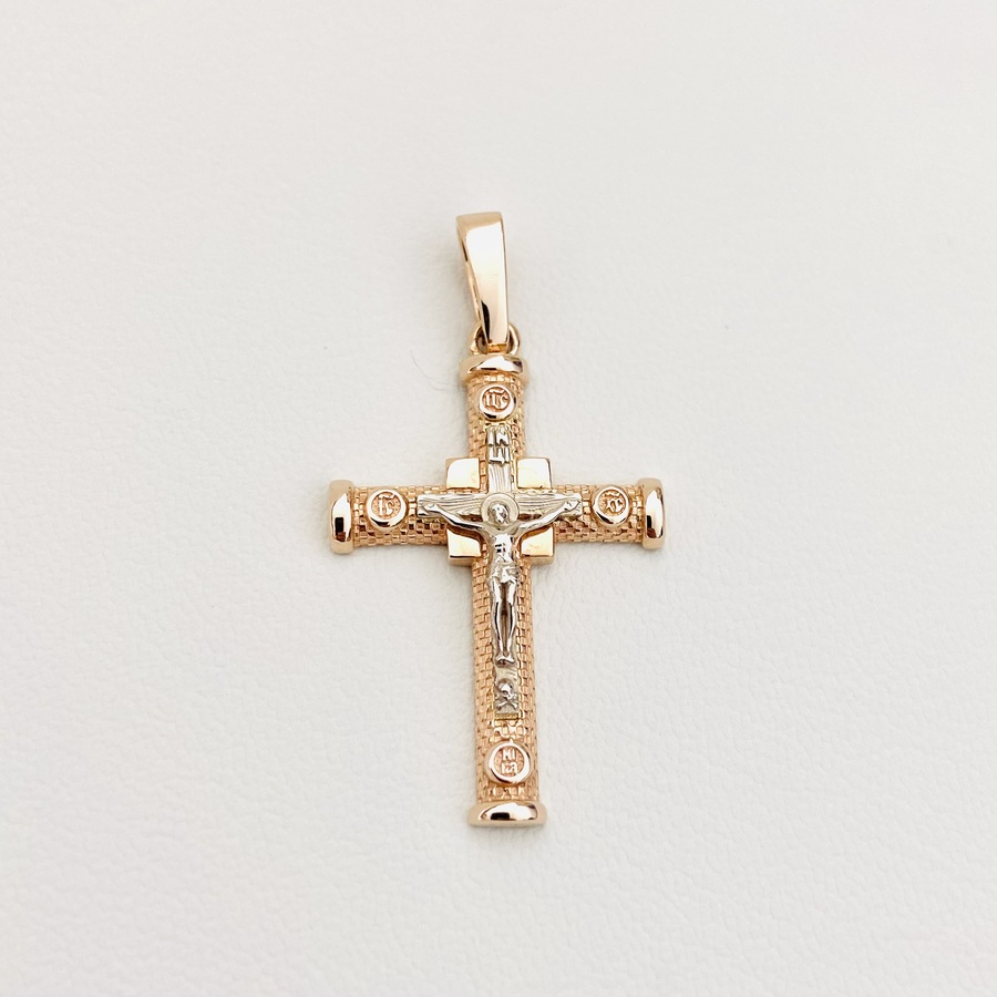 Крестик золотой православный П0302
