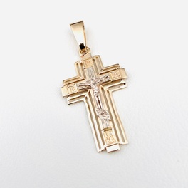 Золотий хрест з розп'яттям П03114