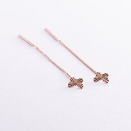 Золотые серьги-протяжки "Бабочки" С30201