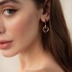 Серьги "Дакота" в красном золоте с08112
