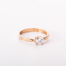Золотое кольцо для помолвки с фианитами К1871