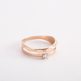 Золотое кольцо для помолвки с фианитами К1891
