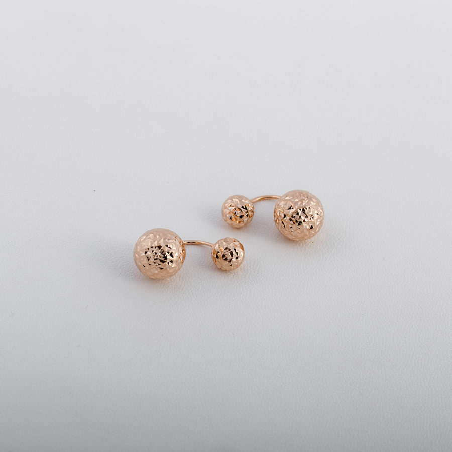 Сережки золоті з алмазною гранню С30601