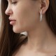 Серьги из белого золота дорожка с фианитами Ср818Б