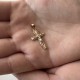 Золотий хрест з розп'яттям Кр86003