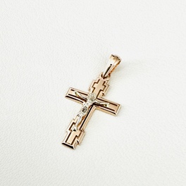 Золотой крест с распятием Кр86003