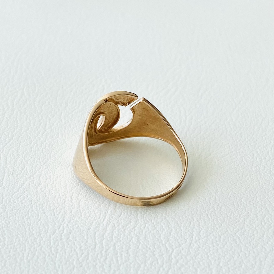 Золотое кольцо "Сплетение" без камней  К1933