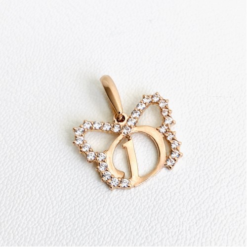 Золотой кулон-буква "Д"