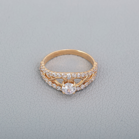 Золотое кольцо на помолвку Г21132