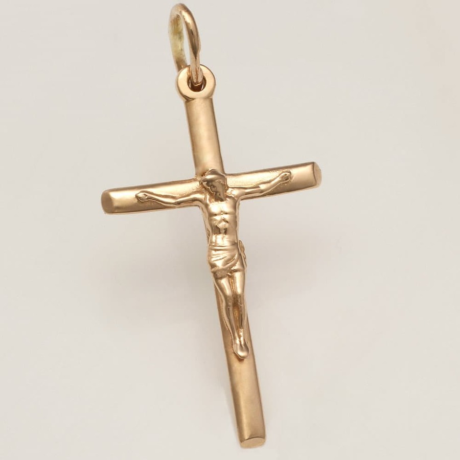Золотой крестик с распятием. П50227