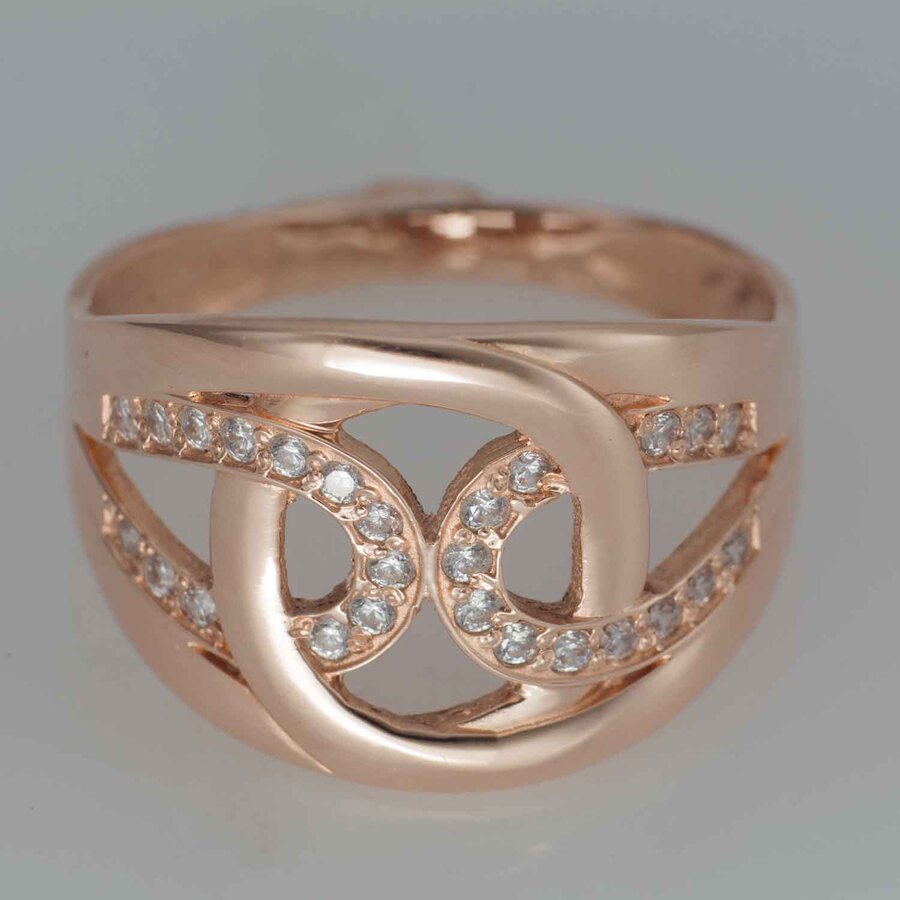 Золотое кольцо с фианитами К1777
