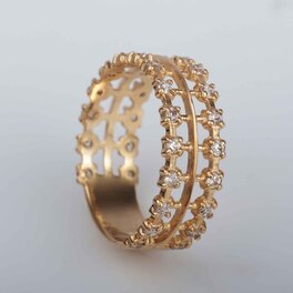 Золотое кольцо с фианитом. Г20911