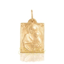 Золотая подвеска-иконка Божией Матери. П307
