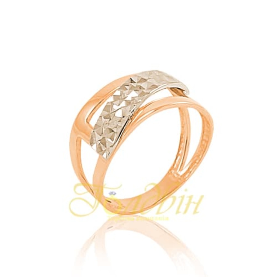 Золотое кольцо с алмазной гранью. К10275А