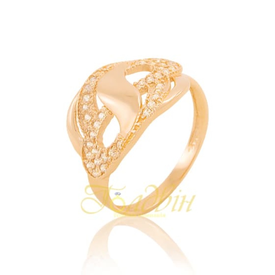 Золотое кольцо с фианитами. К1645 