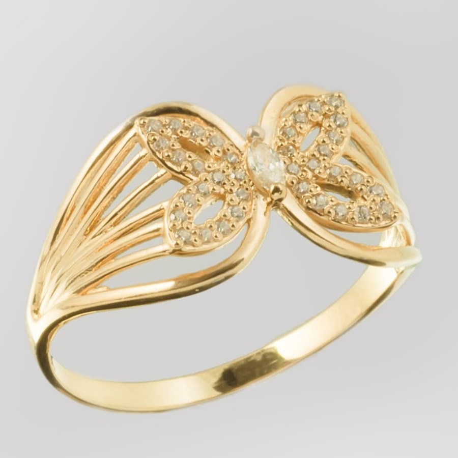 Кольцо Бабочка золотое Г20575
