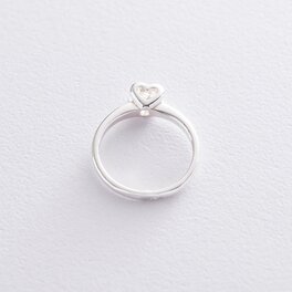 Помолвочное кольцо "Сердце" c фианитом 112215