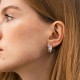 Серьги - кольца "Monika" в белом золоте с09312
