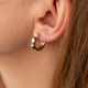 Сережки - кільця "Louise" у жовтому золоті с08951