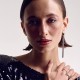 Серебряные асимметричные серьги "Доминика" с фианитами 123182