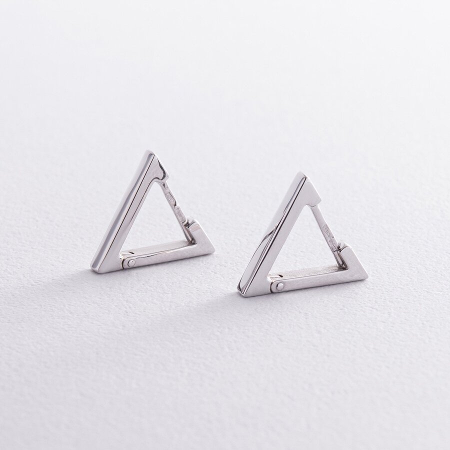 Срібні сережки "Трикут﻿ники" 902-01273
