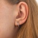 Серьги "Mini" в белом золоте с09091