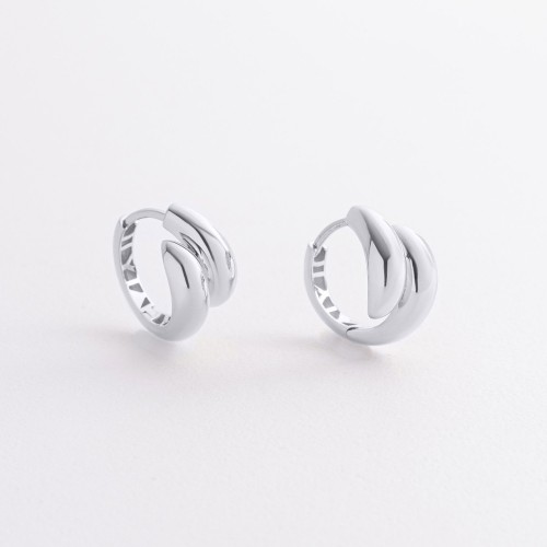 Сережки "Rosemarie" у білому золоті с09419