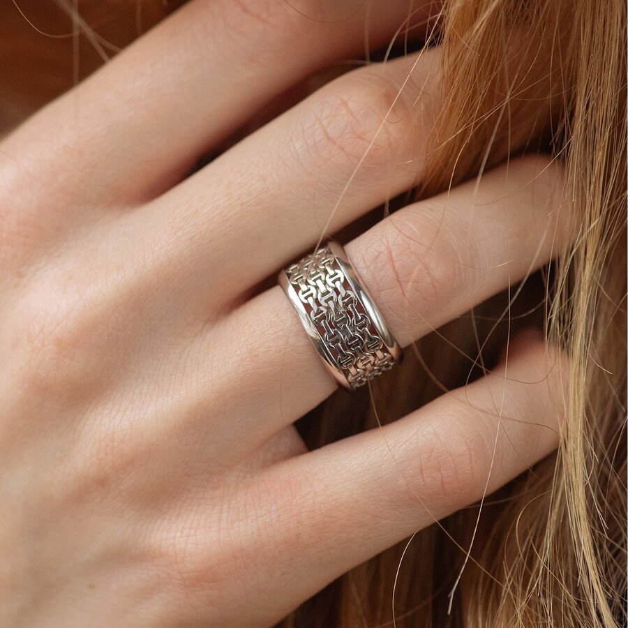 Широкое серебряное кольцо "Carina" 7153