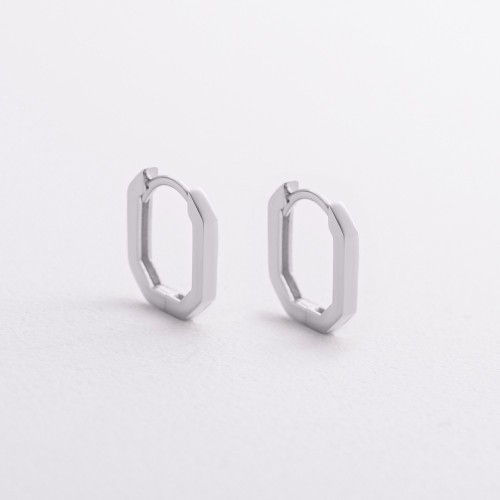 Серьги "Olimpia" в белом золоте с09397