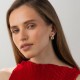 Серьги "Marta" с фианитами (желтое золото) с09585