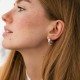 Сережки "Rosie" з фіанітами (біле, жовте золото) с09225