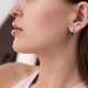 Серебряные серьги с сапфирами и фианитами 2920/9р-HSPH