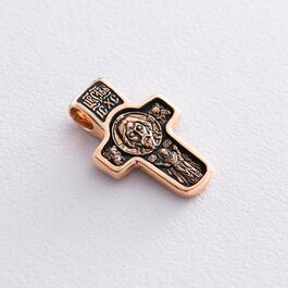 Золотой православный крест "Спас Нерукотворный" п02634