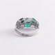 Серебряное кольцо с агатом, кварцом и фианитами 1370/1р-GRAGOG